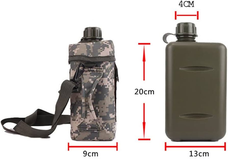 Amazon｜Yicdfur 登山用水筒 ミリタリーウォーターボトル 2L 軍用水